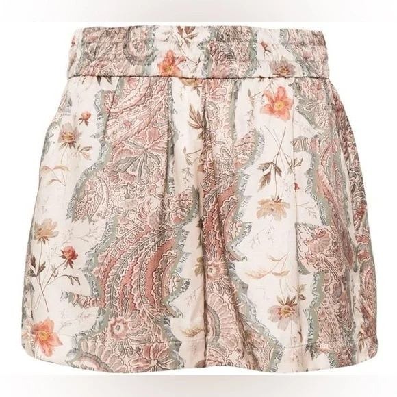 All Saints Paisley Print Layered Ruffle Shorts Womens US 2 - Picture 2 of 6